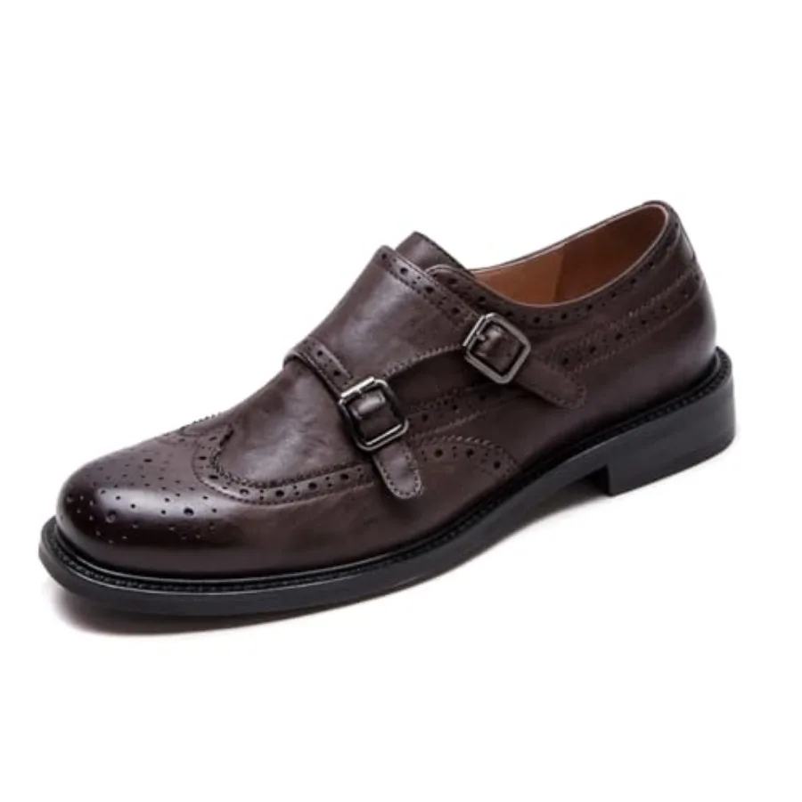 U-lite Womens Monk Strap Shoes Cowhide Perforated Fashion Buckle Vamp Brouge Oxfords Dress Shoes
U-lite Womens Monk Strap Shoes Cowhide Perforated Fashion Buckle Vamp Brouge Oxfords Dress Shoes