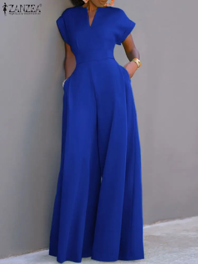 ZANZEA Women Wide Leg Pants Romper Casual Long Jumpsuit Elegant Short Sleeve Playsuit 2023 Summer Holiday Communting Overalls
ZANZEA Women Wide Leg Pants Romper Casual Long Jumpsuit Elegant Short Sleeve Playsuit 2023 Summer Holiday Communting Overalls