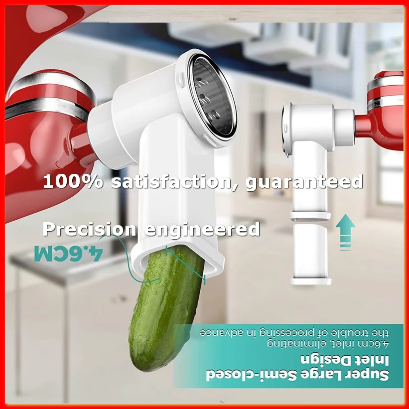 Slicer Shredder Attachments, Fresh Prep Vegetable Slicer for Stand Mixer, Salad Maker with Cleaning Brush-ROWI
Slicer Shredder Attachments, Fresh Prep Vegetable Slicer for Stand Mixer, Salad Maker with Cleaning Brush-ROWI