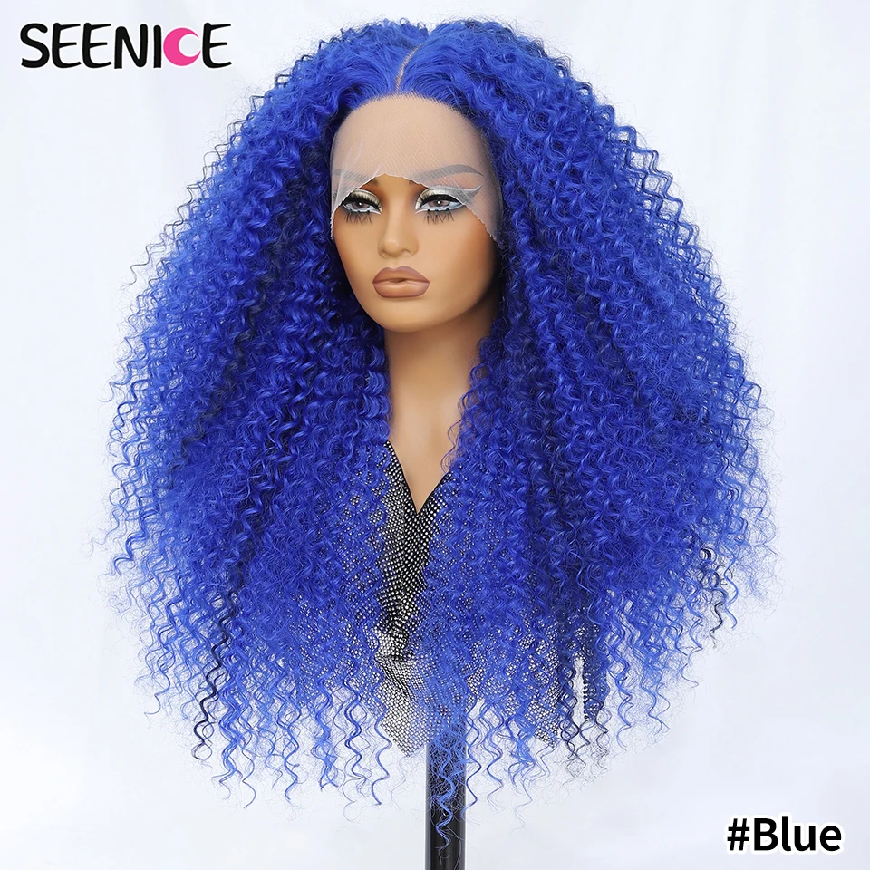 Ombre Blue 24" Jerry Curl Wig Kinky Curly Synthetic Lace Front Wigs Blend Hair Pre Plucked Latisha T-Part Lace Frontal Wig
Ombre Blue 24" Jerry Curl Wig Kinky Curly Synthetic Lace Front Wigs Blend Hair Pre Plucked Latisha T-Part Lace Frontal Wig