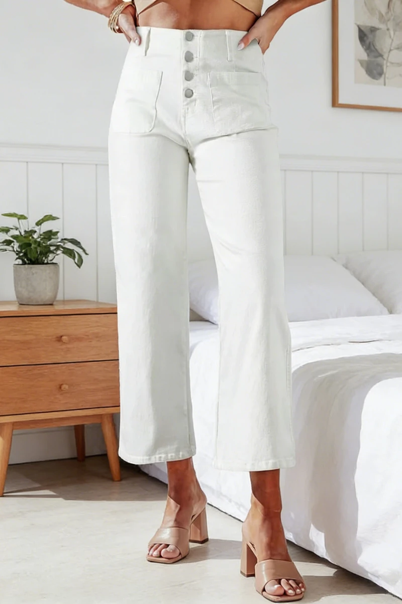 Женские брюки Y2k Джинсы с высокой талией Широкие эластичные джинсовые брюки с карманами на пуговицах Свободный крой Прямой крой
Женские брюки Y2k Джинсы с высокой талией Широкие эластичные джинсовые брюки с карманами на пуговицах Свободный крой Прямой крой