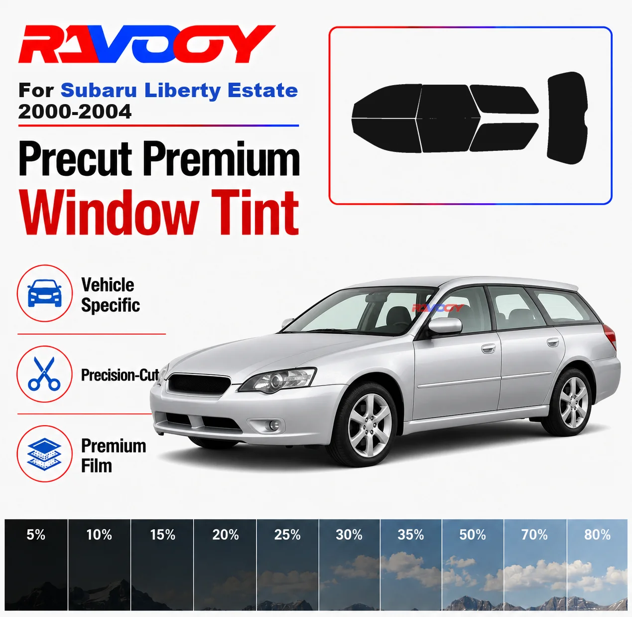 Premium Precut Window Tint Kit Front Windows Rear Windows Rear Windshield For Subaru Liberty Estate 2000-2004 Nano Ceramic Film
Premium Precut Window Tint Kit Front Windows Rear Windows Rear Windshield For Subaru Liberty Estate 2000-2004 Nano Ceramic Film