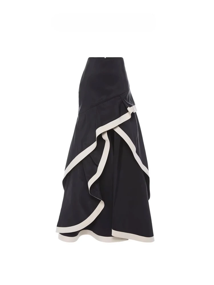 2025 Summer New Skirt Ruffles Patchwork Contrast Color Irregular Long Skirts Female Slim All Match Fashion Design Women Clothing
2025 Summer New Skirt Ruffles Patchwork Contrast Color Irregular Long Skirts Female Slim All Match Fashion Design Women Clothing