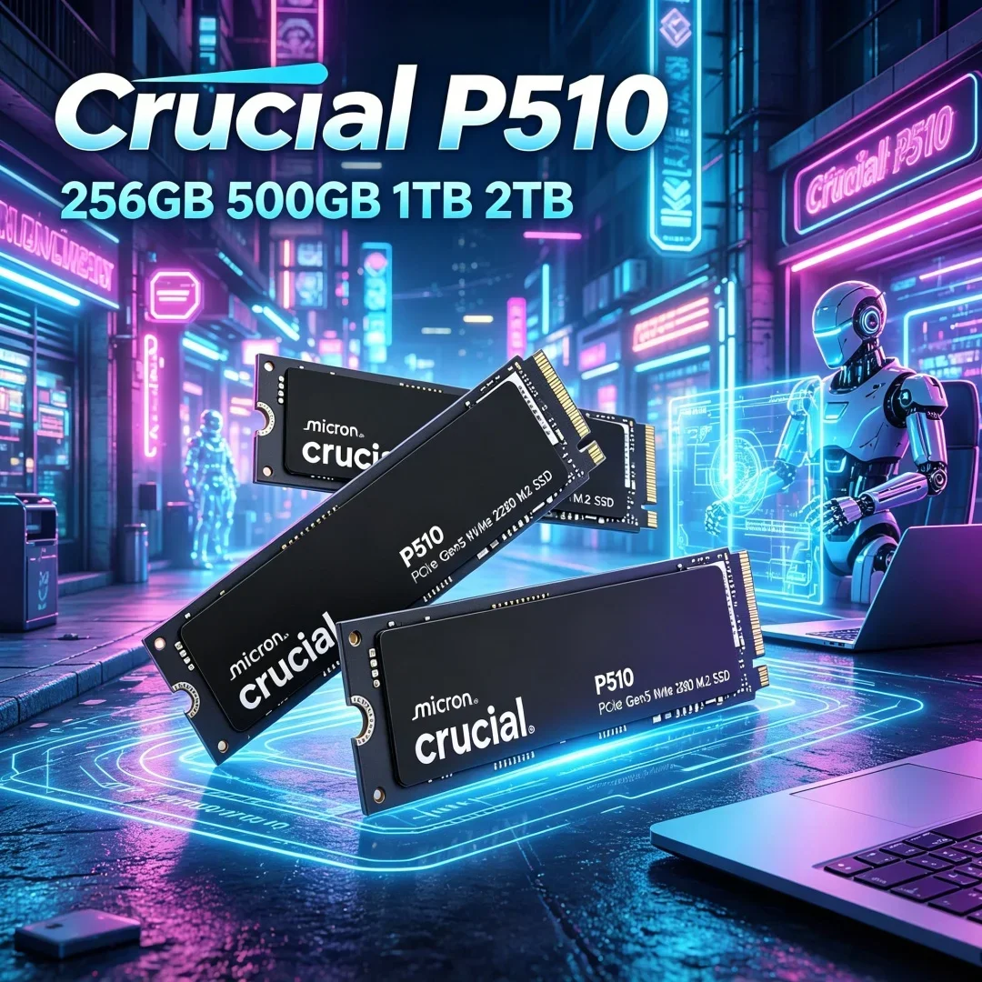 Cost Effective PCIe5 SSD Crucial P510 1TB NVMe M.2 2280 11000/9500MB/s Gaming Hard Drive Upgrade P3 Plus
Cost Effective PCIe5 SSD Crucial P510 1TB NVMe M.2 2280 11000/9500MB/s Gaming Hard Drive Upgrade P3 Plus