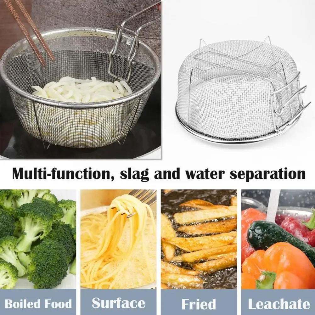 Versatile Fry Basket Stainless Steel Fry Basket Set Kitchen Round Frying Baskets with Handles for Fries Onion Rings for Easy
Versatile Fry Basket Stainless Steel Fry Basket Set Kitchen Round Frying Baskets with Handles for Fries Onion Rings for Easy