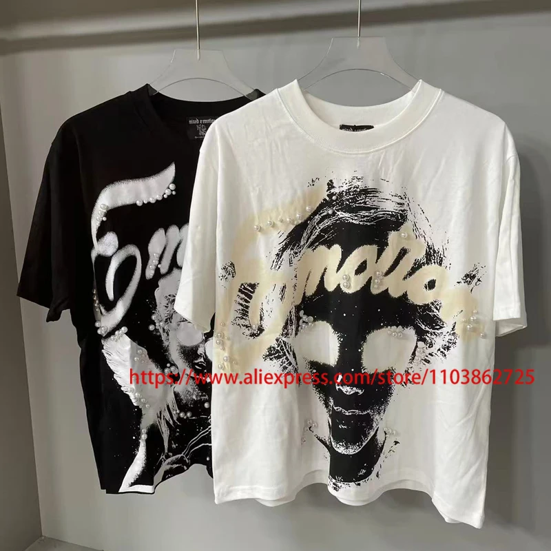 Luxury MIXED EMOTION Short Sleeve Tee Pearl Angel Print Advanced Black White Original Label Men Women Mixed Emotion T-shirts
Luxury MIXED EMOTION Short Sleeve Tee Pearl Angel Print Advanced Black White Original Label Men Women Mixed Emotion T-shirts