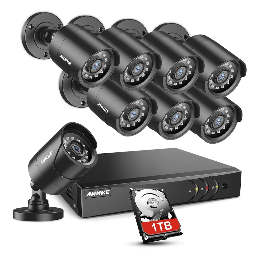 ANNKE 5MP 8 Channel DVR System 8pcs 1080P Security Camera Kit IP66 Waterproof Home CCTV Camera System With 1TB Hard Drive
ANNKE 5MP 8 Channel DVR System 8pcs 1080P Security Camera Kit IP66 Waterproof Home CCTV Camera System With 1TB Hard Drive