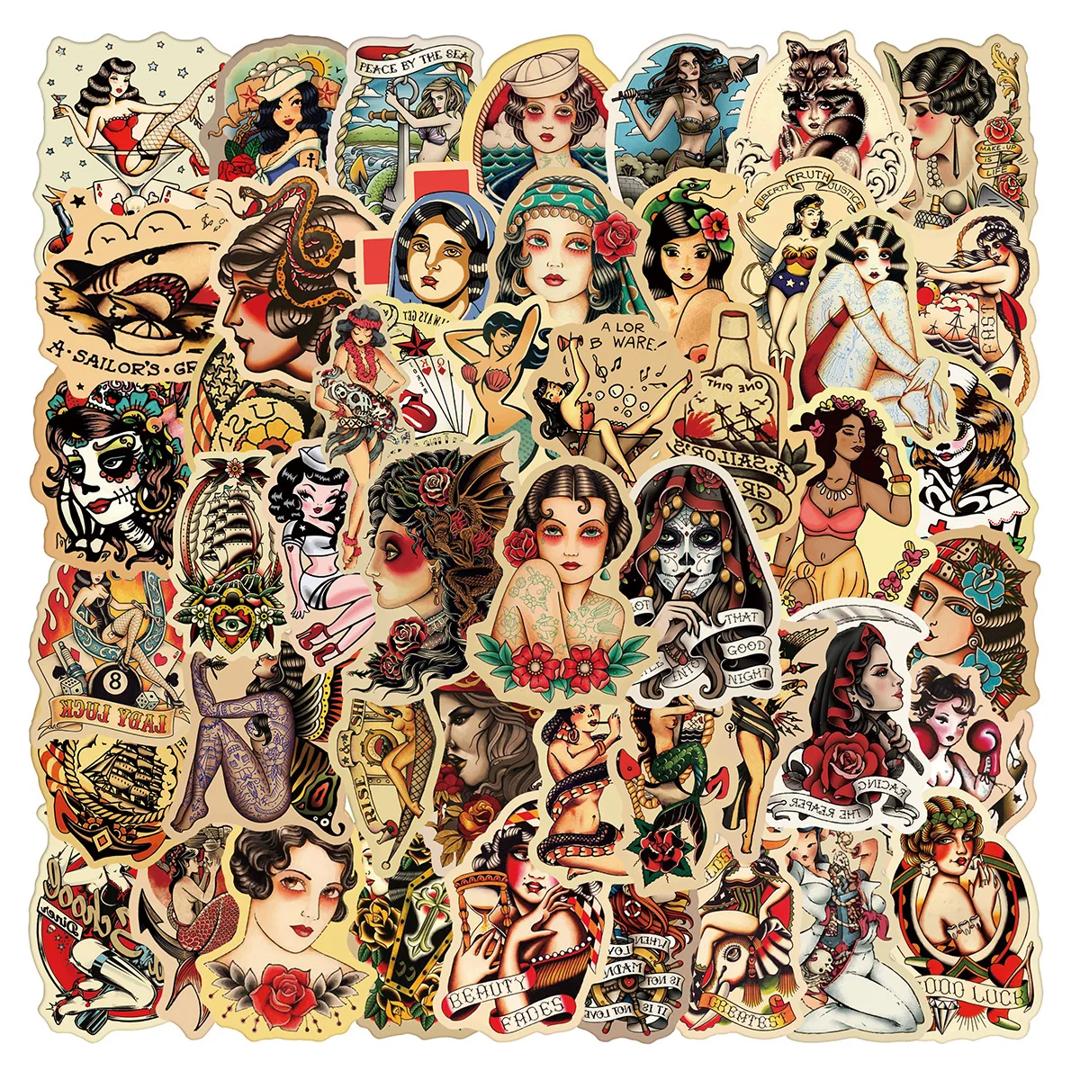 50pcs Retro Sexy Girl Series Graffiti Stickers Suitable for Helmets Desktop Wall Decoration DIY Sticker Pack Wholesale
50pcs Retro Sexy Girl Series Graffiti Stickers Suitable for Helmets Desktop Wall Decoration DIY Sticker Pack Wholesale