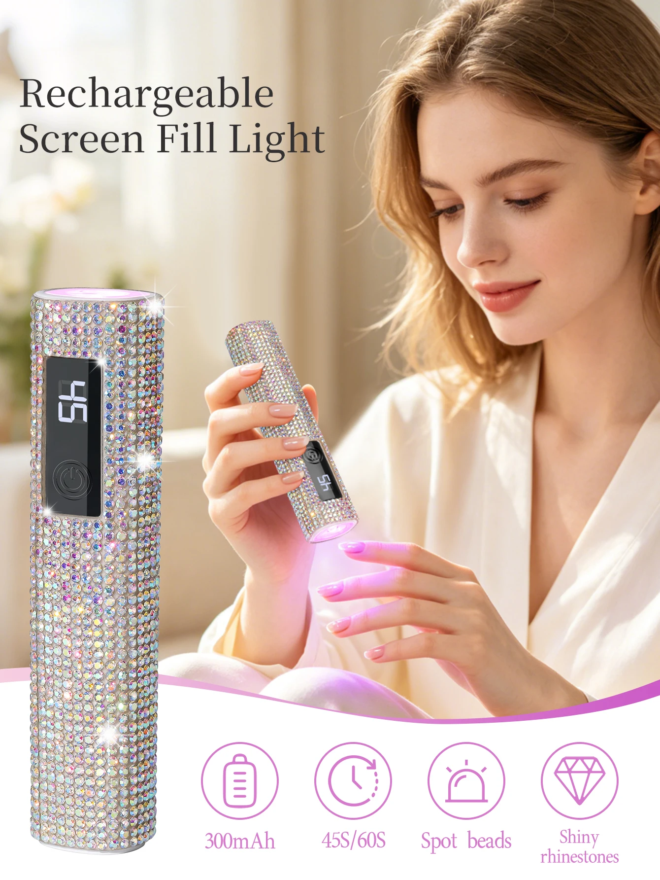 1Pc Mini On-Screen Display Handheld Nail Art UV Lamp For Gel Nails, Mini Nail Light, Portable LED Nail Lamp, USB Nail Dryer
1Pc Mini On-Screen Display Handheld Nail Art UV Lamp For Gel Nails, Mini Nail Light, Portable LED Nail Lamp, USB Nail Dryer