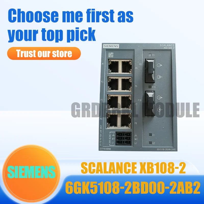 New Original SIEMENS 6GK5108-2BD00-2AB2 6GK5108-2BB00-2AB2 SCALANCE XB108-2 Unmanaged Industrial Ethernet Switch
New Original SIEMENS 6GK5108-2BD00-2AB2 6GK5108-2BB00-2AB2 SCALANCE XB108-2 Unmanaged Industrial Ethernet Switch