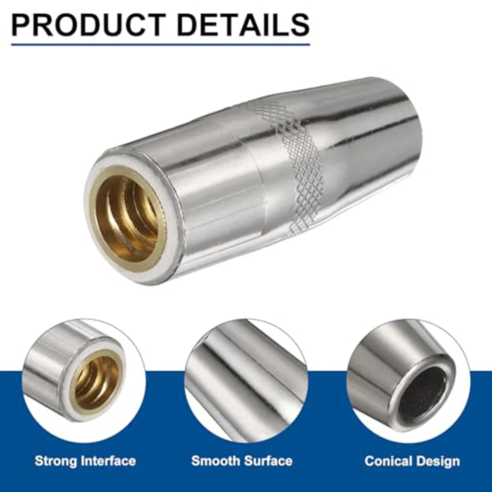 5piece tapered MIG torch nozzles pack 12 inch opening KP2742150R for workshop and construction gas welding 250L PRO curve 200
5piece tapered MIG torch nozzles pack 12 inch opening KP2742150R for workshop and construction gas welding 250L PRO curve 200