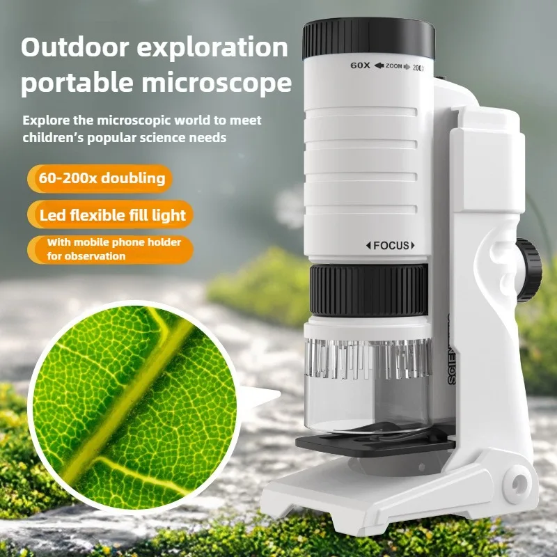 High Definition Children's Microscope Handheld Portable Science Experiment Set Outdoor Student Science Education Supplies
High Definition Children's Microscope Handheld Portable Science Experiment Set Outdoor Student Science Education Supplies