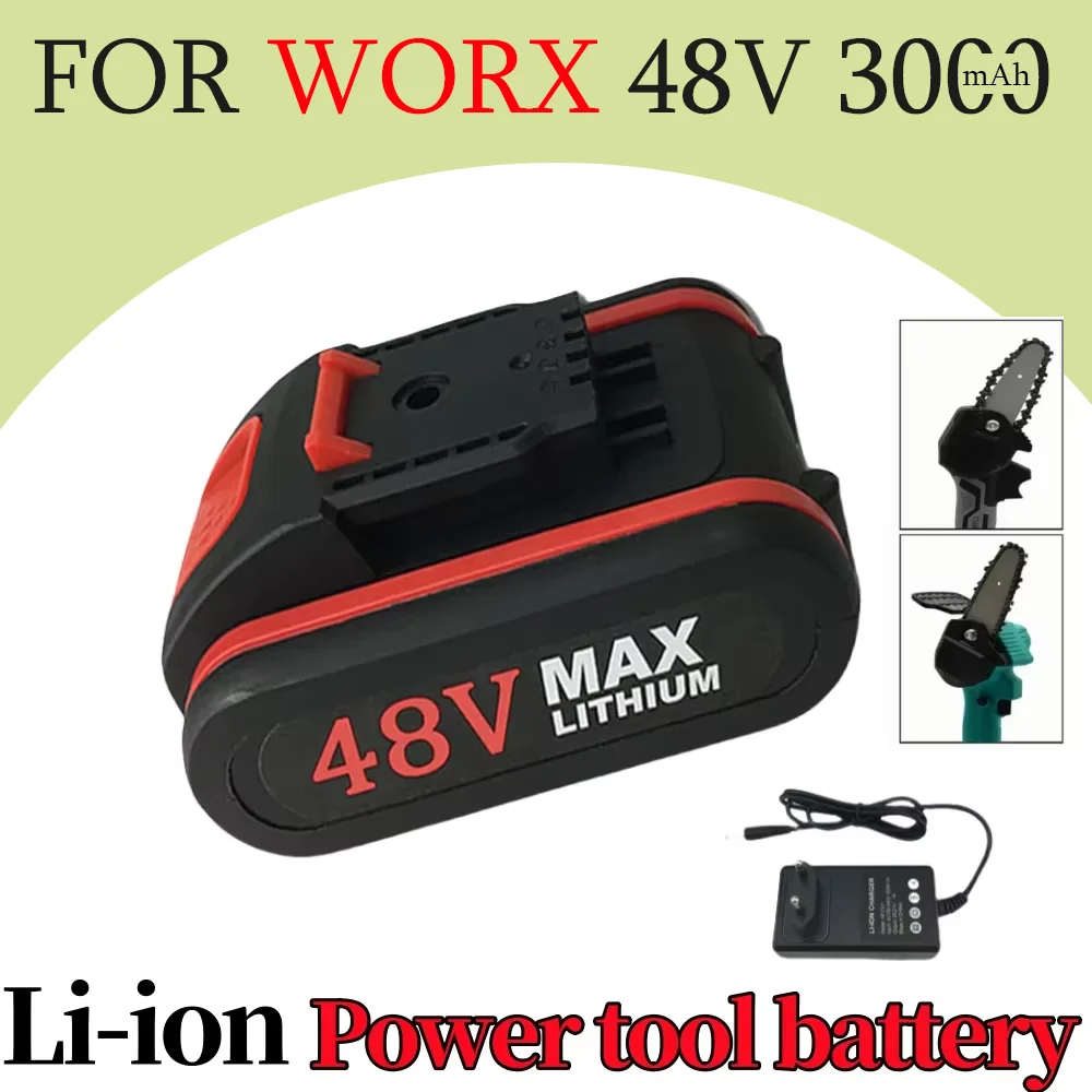 48V Rechargeable Worx Battery Power Battery Spare Battery,Replace 48VF 36VF 88VF Impact Drill Electric Scissor Battery Chainsaw
48V Rechargeable Worx Battery Power Battery Spare Battery,Replace 48VF 36VF 88VF Impact Drill Electric Scissor Battery Chainsaw