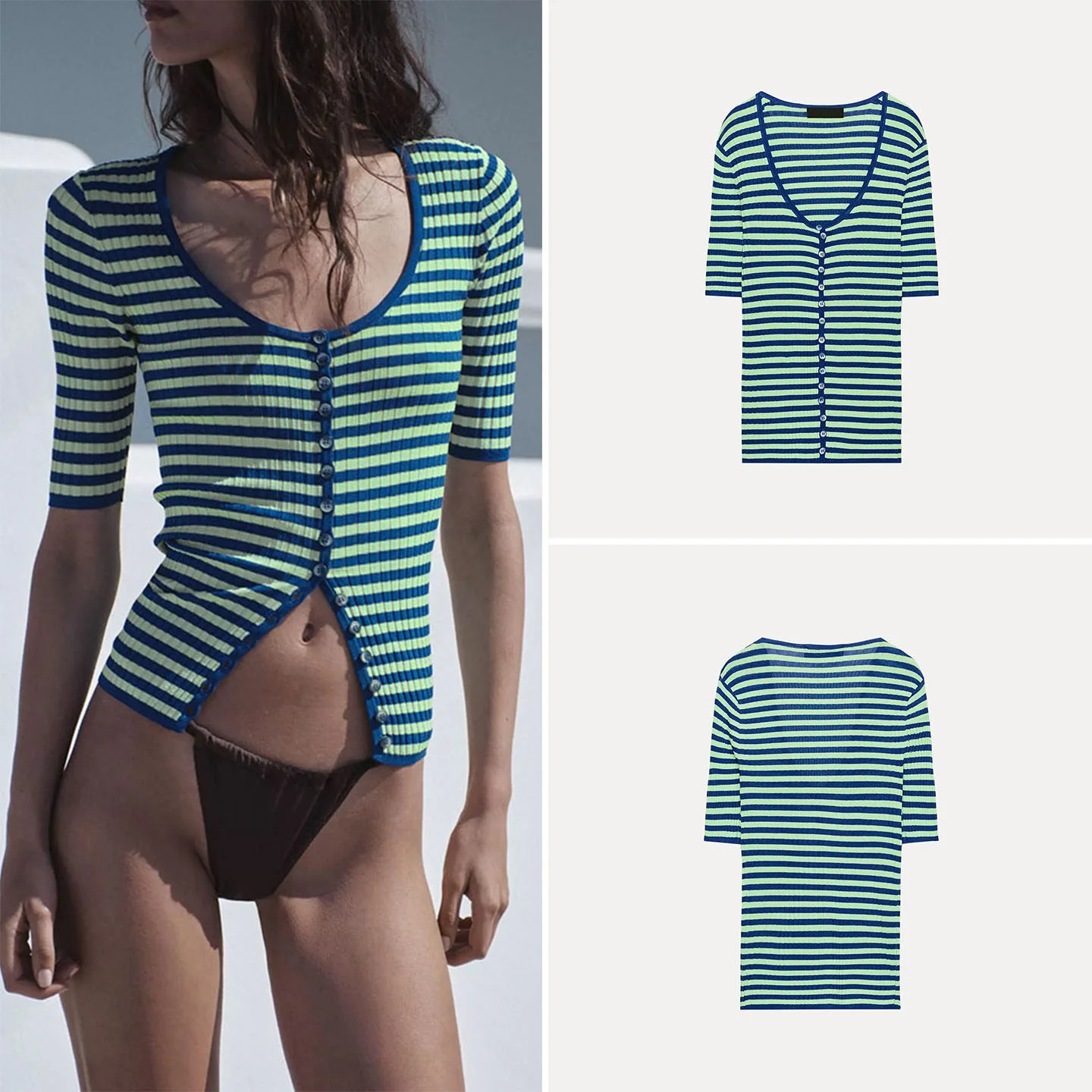 Women's Slim Fit Striped Knitted Short Sleeve round Neck Top Casual Style Summer Fashion 2026 New Arrival ZADATA Brand
Women's Slim Fit Striped Knitted Short Sleeve round Neck Top Casual Style Summer Fashion 2026 New Arrival ZADATA Brand