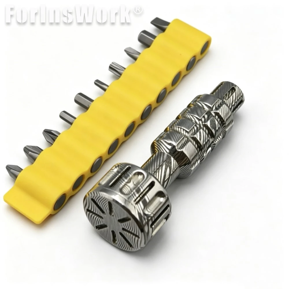Damascus MINI Small Screwdriver Gyro Combination Disassembly Decompression Batch Head Accessories EDC Tools
Damascus MINI Small Screwdriver Gyro Combination Disassembly Decompression Batch Head Accessories EDC Tools