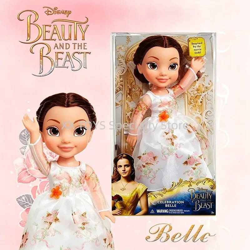 Original 14 Inch Disney Princess Belle Doll Celebration Gown Golden vines and pink rose print Jointed Figure Toys Birthday Gift
Original 14 Inch Disney Princess Belle Doll Celebration Gown Golden vines and pink rose print Jointed Figure Toys Birthday Gift
