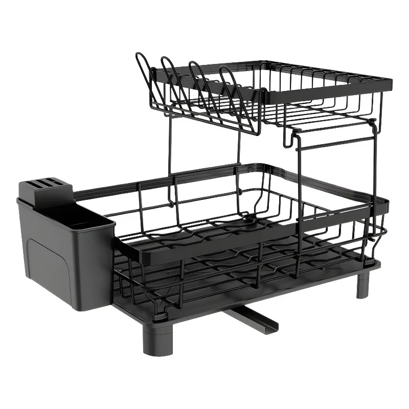 Kitchen Shelf Multifunctional Adjustable Drain Board Kitchen Double Layer Removable Drain Dish Rack
Kitchen Shelf Multifunctional Adjustable Drain Board Kitchen Double Layer Removable Drain Dish Rack