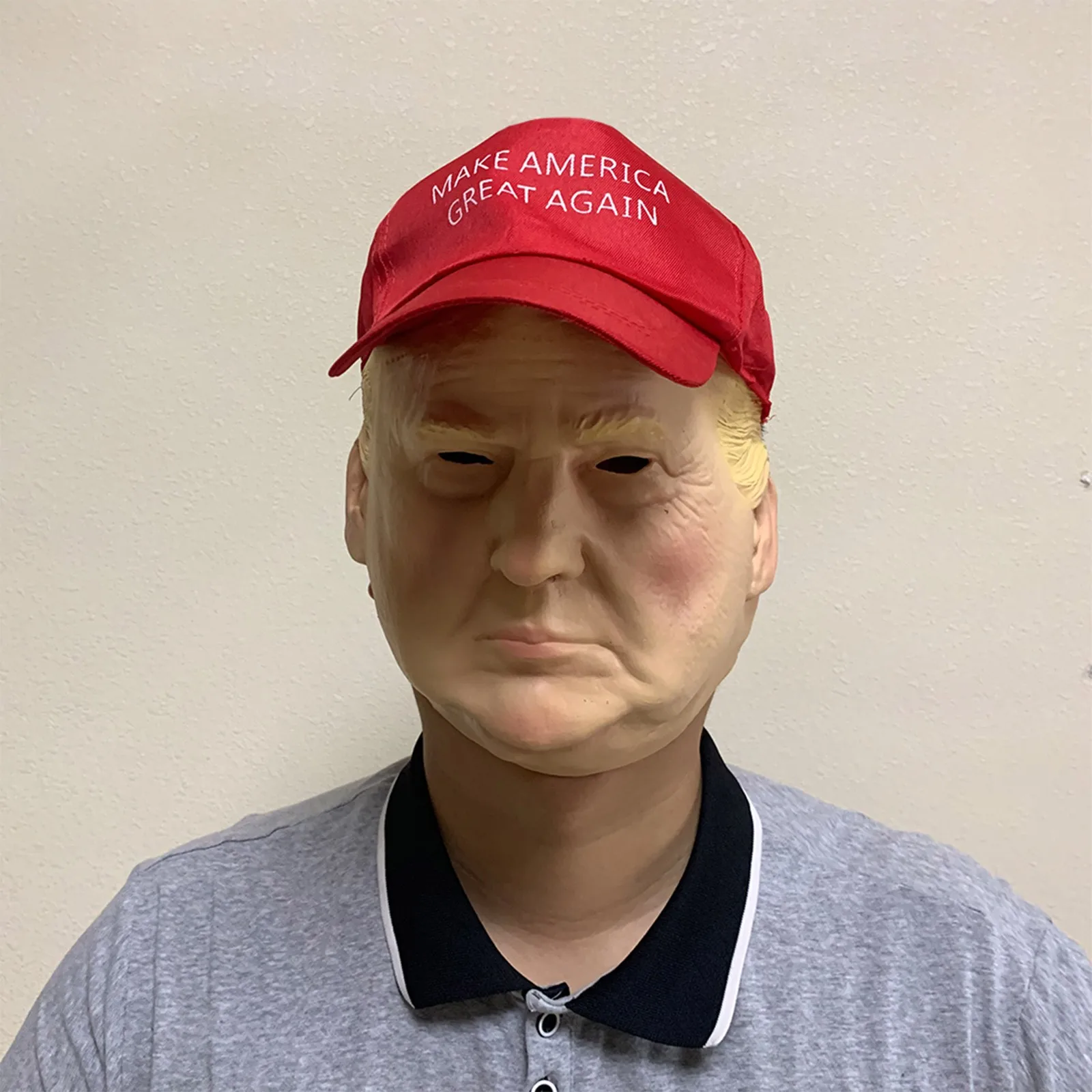 Trump Funny Role Play Latex Mask Red Hat Realistic Trump Role Play Headgear Funny Prank Trick Props Spherical Makeup Mask
Trump Funny Role Play Latex Mask Red Hat Realistic Trump Role Play Headgear Funny Prank Trick Props Spherical Makeup Mask