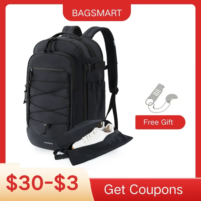 BAGSMART Travel Backpack for Women 17 Inch Large Carry On Flight Approved Casual Anti-theft Waterproof Backpack With Shoe Bag
BAGSMART Travel Backpack for Women 17 Inch Large Carry On Flight Approved Casual Anti-theft Waterproof Backpack With Shoe Bag