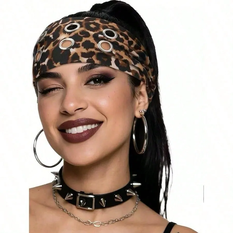 Elastic Metal Hollow Circle Headband, Retro Goth Punk Y2K Hair Hoop, Women Streetwear Hair Accessories for Daily Party Music Festival
Elastic Metal Hollow Circle Headband, Retro Goth Punk Y2K Hair Hoop, Women Streetwear Hair Accessories for Daily Party Music Festival