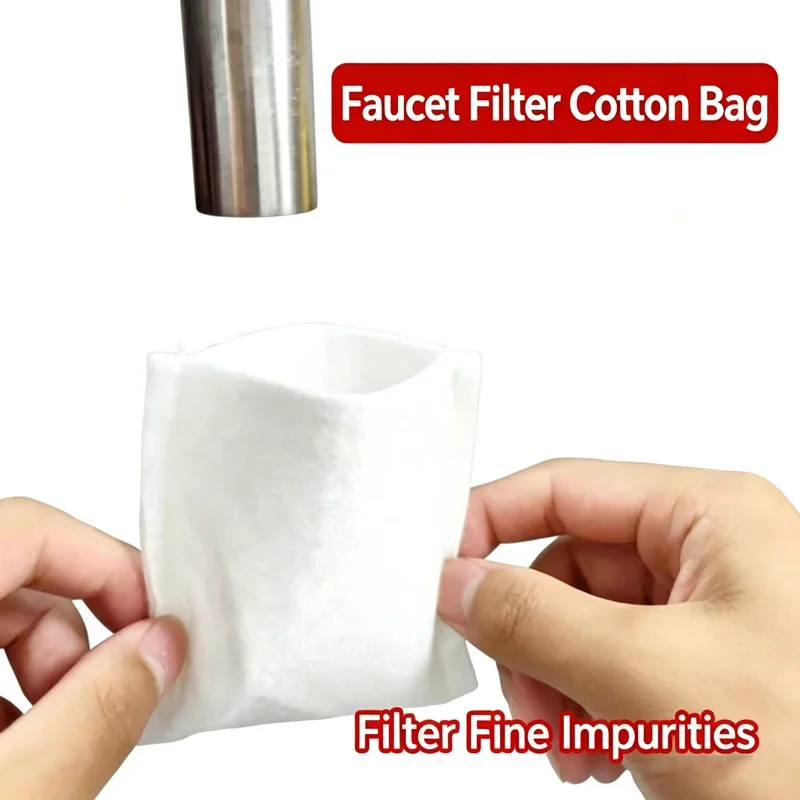 Disposable Faucet Filter Cotton Bag Anti-splash Water Filter Sock Remove Rust Limescale Sediment for Tap Well Spring Water
Disposable Faucet Filter Cotton Bag Anti-splash Water Filter Sock Remove Rust Limescale Sediment for Tap Well Spring Water
