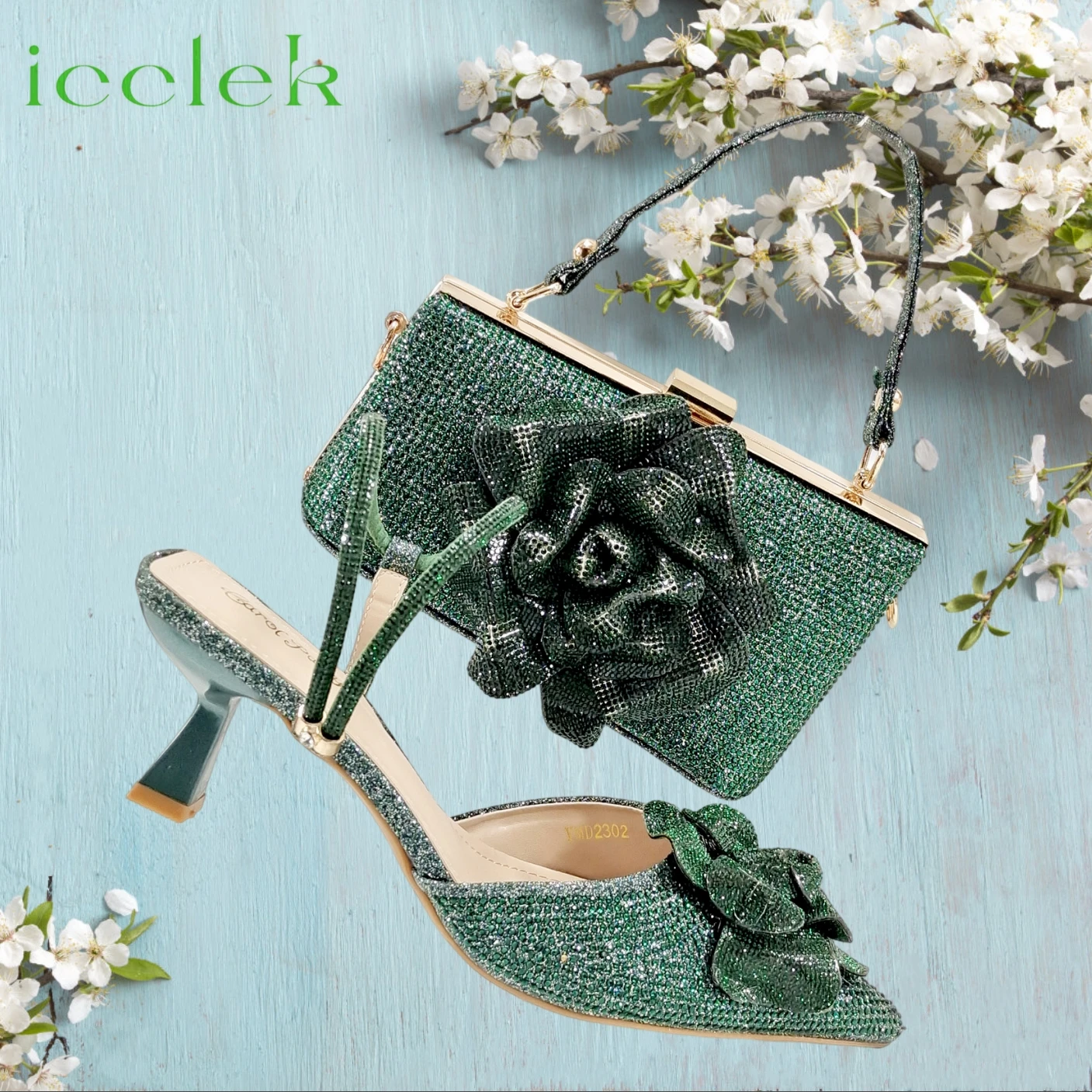 Green Color Shoes with Bag Set Stylish and Trendy Women's Pointed Toe Pumps for Weddings Party in Elegant Medium Heels Sandals
Green Color Shoes with Bag Set Stylish and Trendy Women's Pointed Toe Pumps for Weddings Party in Elegant Medium Heels Sandals