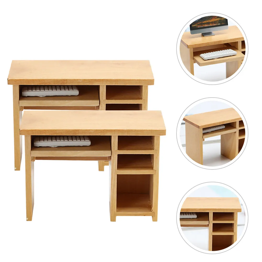 2Sets Miniature Computer Desk 1:12 Scale Wooden Dollhouse Furniture Natural Minimalist Design Realistic Mouse Keyboard Included
2Sets Miniature Computer Desk 1:12 Scale Wooden Dollhouse Furniture Natural Minimalist Design Realistic Mouse Keyboard Included