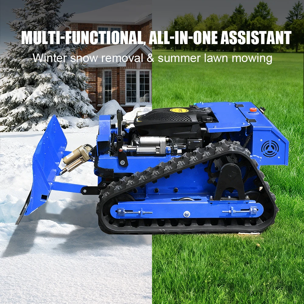 Remote Lawn Mower - 100cm Wide Snow Plow, Zero Turn lawn mowers, all-terrain adaptation, Winter Snow Removal & Summer weeding.
Remote Lawn Mower - 100cm Wide Snow Plow, Zero Turn lawn mowers, all-terrain adaptation, Winter Snow Removal & Summer weeding.