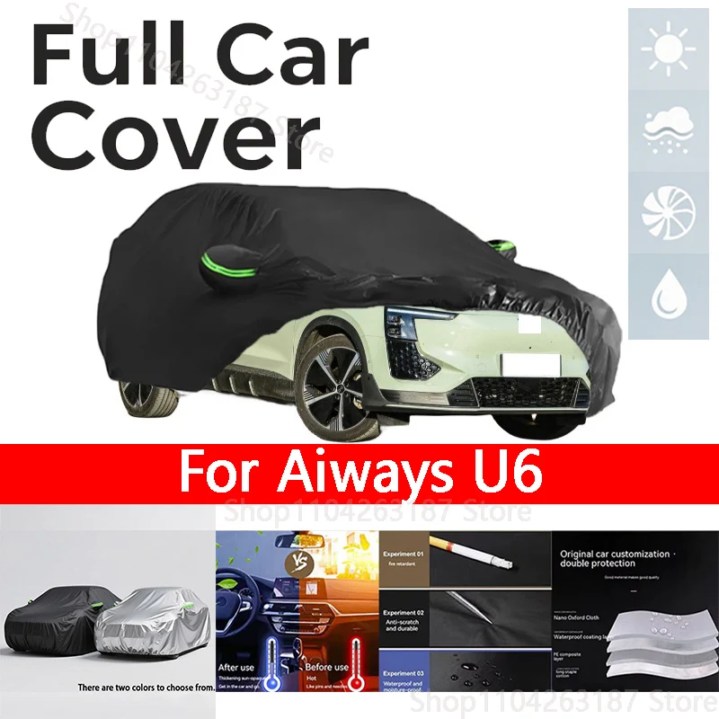 Full black Car Covers for Aiways U6 Waterproof All-Weather Windproof Dustproof UV-Protected Outdoor Use
Full black Car Covers for Aiways U6 Waterproof All-Weather Windproof Dustproof UV-Protected Outdoor Use
