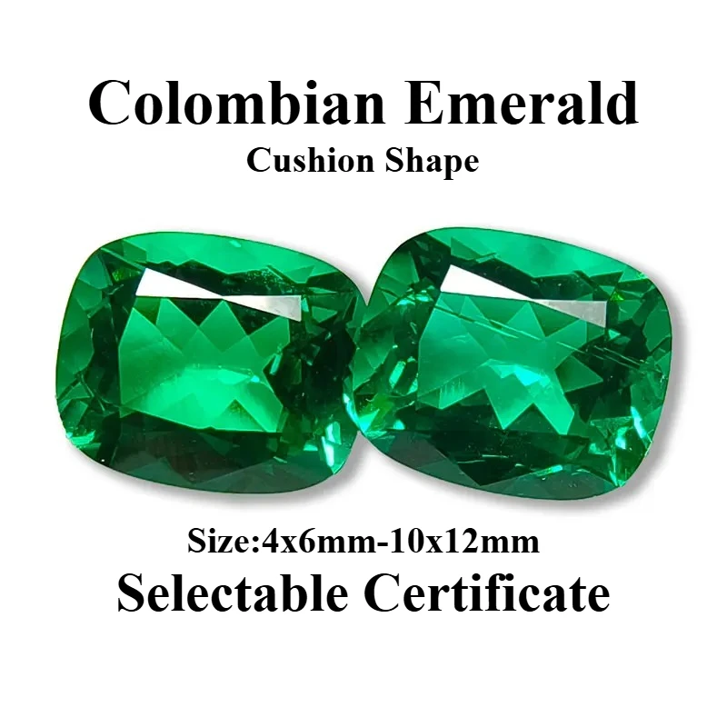 Top Lab Grown Colombian Emerald Rectangle Cushion Gemstone for DIY Jewelry Ring Necklace Earrings Making Selectable Certificate
Top Lab Grown Colombian Emerald Rectangle Cushion Gemstone for DIY Jewelry Ring Necklace Earrings Making Selectable Certificate