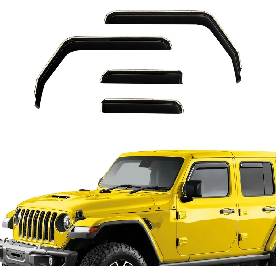 Extra Durable InChannel Window Deflectors with Rain Guards for Jeep Wrangler JL 20182025 Exterior Car Accessories for Wind and
Extra Durable InChannel Window Deflectors with Rain Guards for Jeep Wrangler JL 20182025 Exterior Car Accessories for Wind and