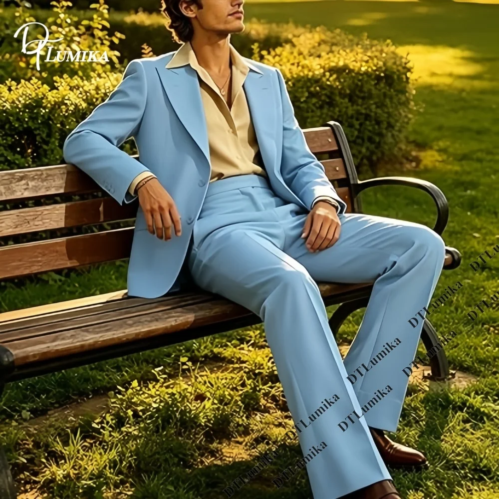 DTLumika 2-Piece Men’s Fashion Suit (Blazer + Trousers) Trendy Comfort Slim Fitting Jacket Wide-leg Pants Lightweight City Suit
DTLumika 2-Piece Men’s Fashion Suit (Blazer + Trousers) Trendy Comfort Slim Fitting Jacket Wide-leg Pants Lightweight City Suit