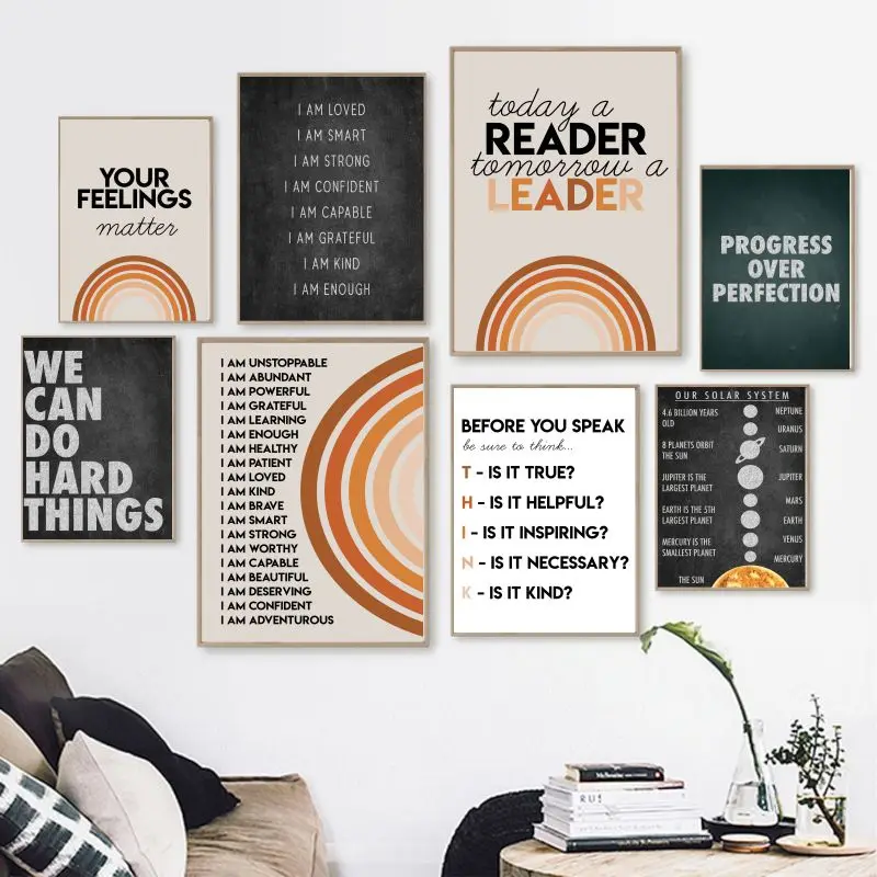 Kids Positive Affirmation Mindfulness Quotes Print Art Canvas Poster For Living Room Decor Home Wall Picture
Kids Positive Affirmation Mindfulness Quotes Print Art Canvas Poster For Living Room Decor Home Wall Picture