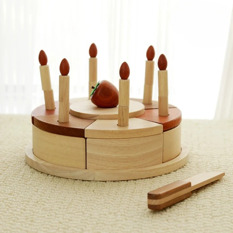 Wooden Baby Birthday Cake Slicing Playset 360° Rounded Sanded Realistic Dessert Toy for Kids First Year Present Unisex
Wooden Baby Birthday Cake Slicing Playset 360° Rounded Sanded Realistic Dessert Toy for Kids First Year Present Unisex