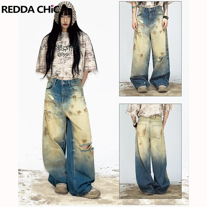 ReddaChic потертые рваные джинсы 90-х годов в стиле ретро грязные брюки с высокой талией большого размера Harajuku Y2k уличные повседневные брюки унисекс
ReddaChic потертые рваные джинсы 90-х годов в стиле ретро грязные брюки с высокой талией большого размера Harajuku Y2k уличные повседневные брюки унисекс