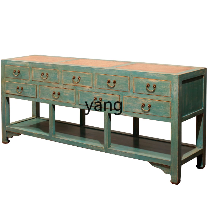 LMM retro pastoral old solid wood dining side cabinet marble desktop nine chest cabinet
LMM retro pastoral old solid wood dining side cabinet marble desktop nine chest cabinet