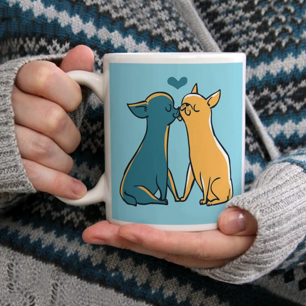 Chihuahua KissesCoffee Mug Tea Cup 11oz Coffee Cup Funny Birthday Ceramic Mug Personalized Cup
Chihuahua KissesCoffee Mug Tea Cup 11oz Coffee Cup Funny Birthday Ceramic Mug Personalized Cup