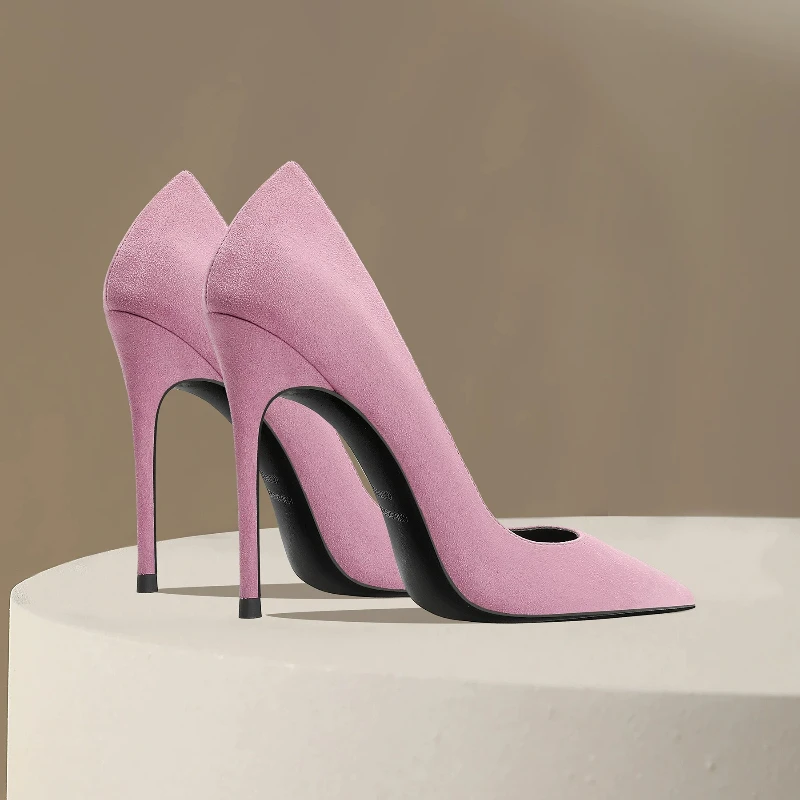 New Pink French Pointed Suede High Heels for Women, Summer Low-Heeled Fine-Toe Professional Sexy Flat Shoes
New Pink French Pointed Suede High Heels for Women, Summer Low-Heeled Fine-Toe Professional Sexy Flat Shoes