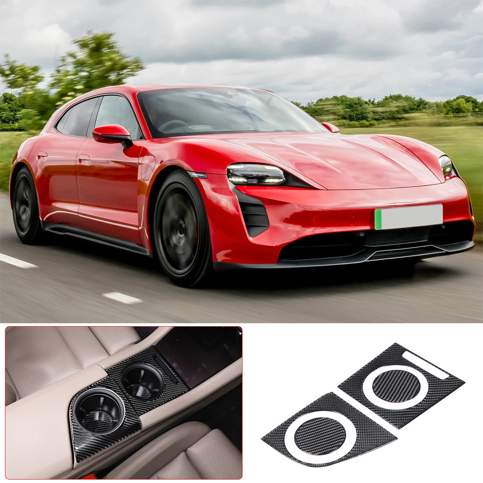 Soft Carbon Fiber Car Central Cup Holder Cover Decorate Sticker Interior Car Accessories For Porsche Taycan 2019-2025(LHD RHD)
Soft Carbon Fiber Car Central Cup Holder Cover Decorate Sticker Interior Car Accessories For Porsche Taycan 2019-2025(LHD RHD)