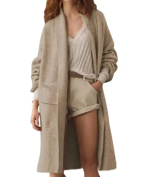 Women's Loose Cardigan Woman Daily Clothing Long Pocket Knitted Jacket Thermal Warm Autumn & Winter Female Fashion Sweater Coat
Women's Loose Cardigan Woman Daily Clothing Long Pocket Knitted Jacket Thermal Warm Autumn & Winter Female Fashion Sweater Coat