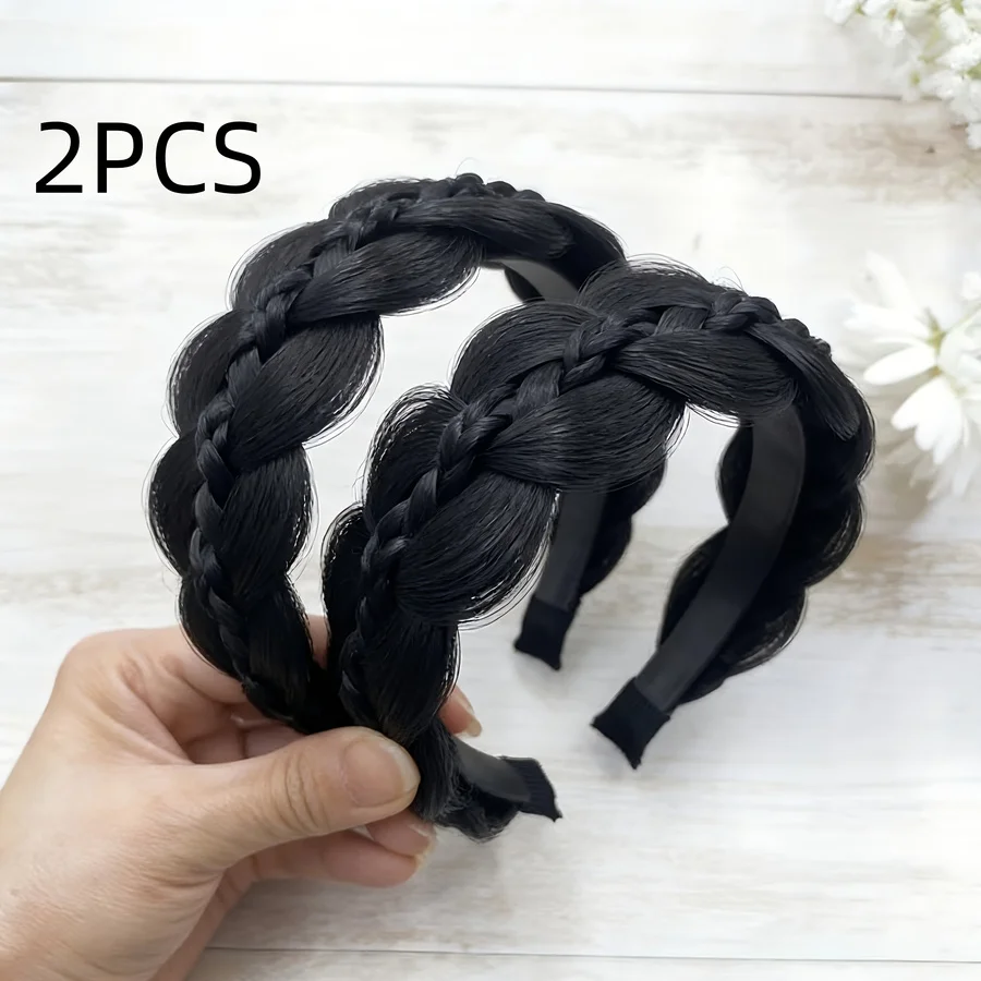 2pcs Fishbone Braided Wig Headband Female High Skull Headgear Air Bangs Hairpin New Temperament Twist Braided Headband
2pcs Fishbone Braided Wig Headband Female High Skull Headgear Air Bangs Hairpin New Temperament Twist Braided Headband