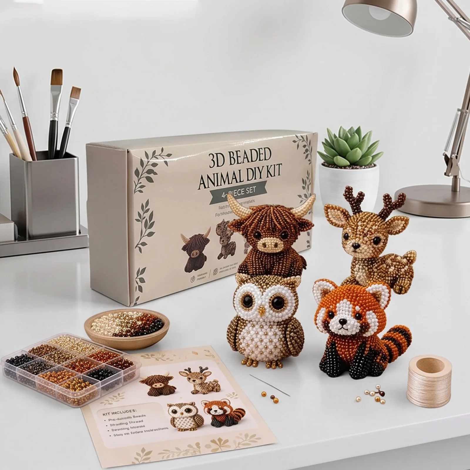 Tiny 3D Beaded Animal DIY Kit Stable Cute Bird & Animal Beading Craft Set Bright Colors for Hand Embroidery Craft Enthusiasts & Decoration (C)
Tiny 3D Beaded Animal DIY Kit Stable Cute Bird & Animal Beading Craft Set Bright Colors for Hand Embroidery Craft Enthusiasts & Decoration (C)