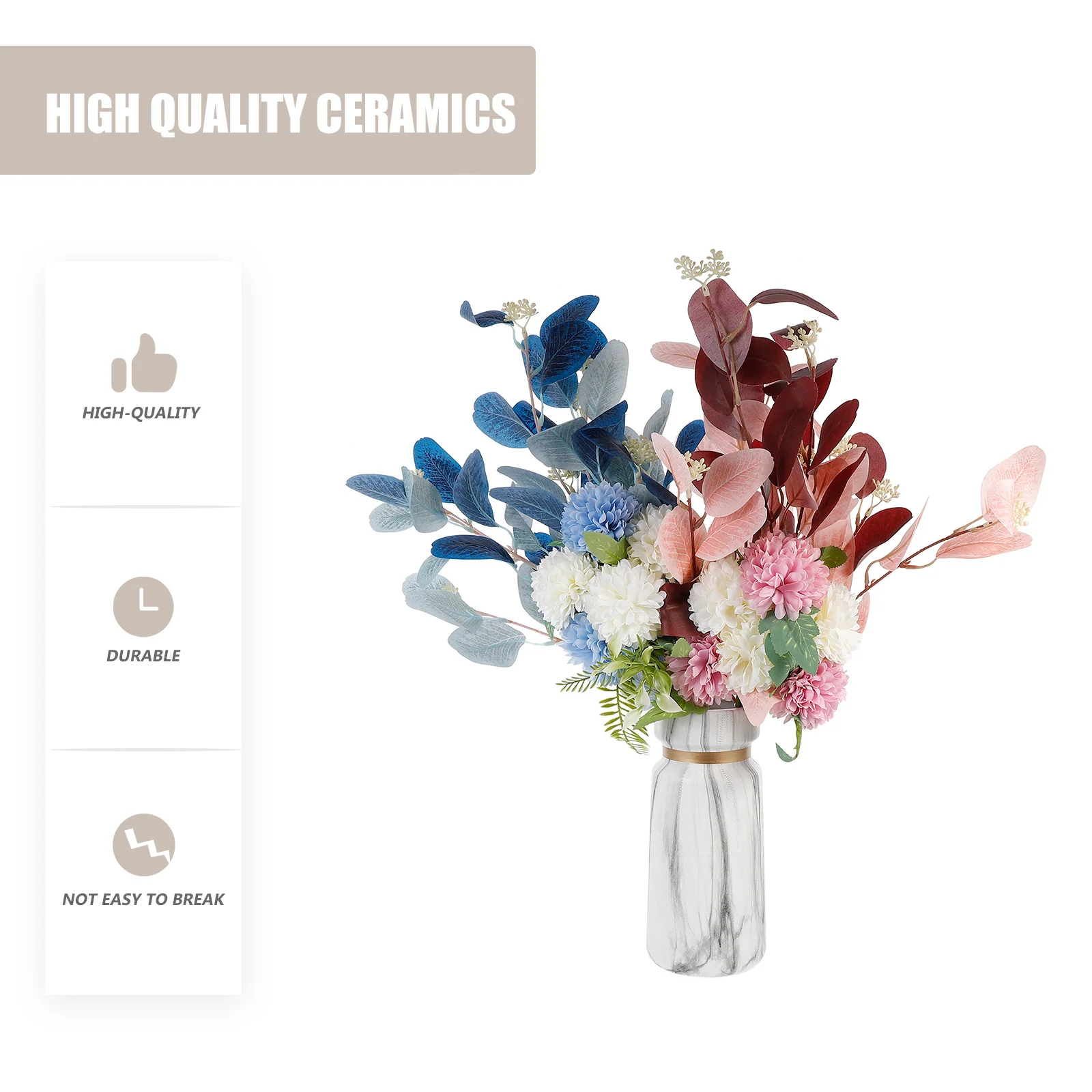 Marbling Flower Vase Simple Ceramic Decorative Desktop Vase for Flower Arrangement Home Hydroponic Green Plant Container
Marbling Flower Vase Simple Ceramic Decorative Desktop Vase for Flower Arrangement Home Hydroponic Green Plant Container