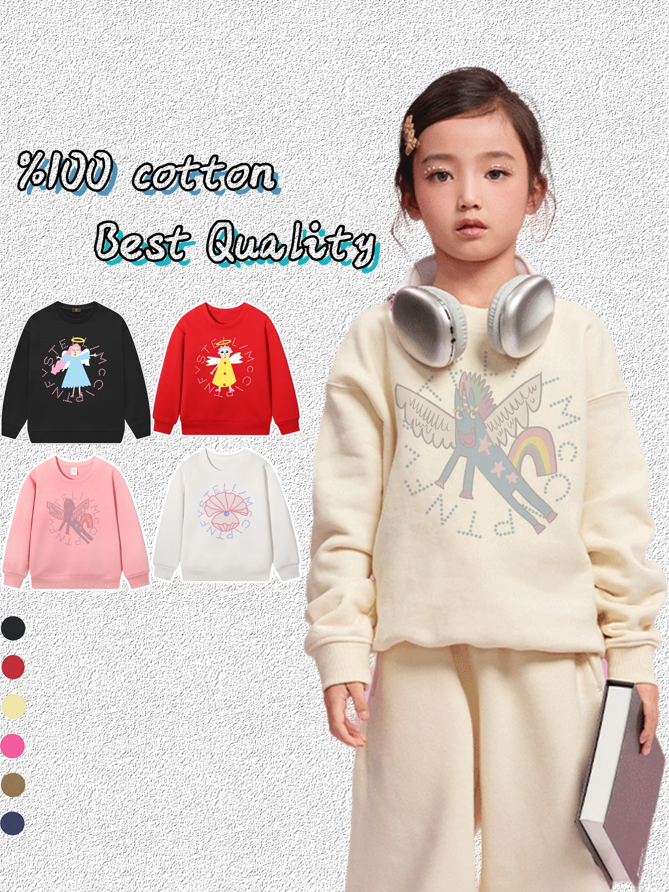 Cute Girl Fairy Hoodies Autumn New Kids Clothes Angel Shell Letter Print Pullover Little girl's Sweater Sweatshirt Casual Wear
Cute Girl Fairy Hoodies Autumn New Kids Clothes Angel Shell Letter Print Pullover Little girl's Sweater Sweatshirt Casual Wear