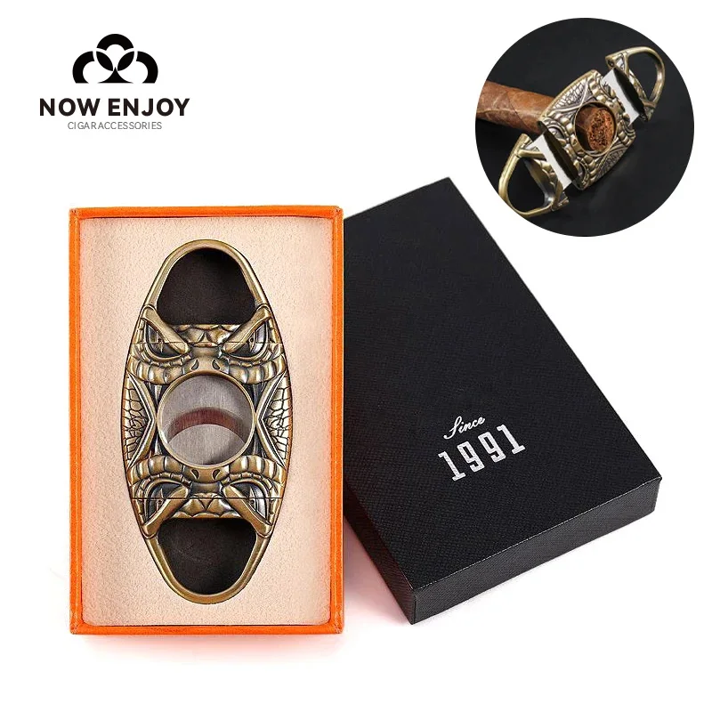 NOW ENJOY Cigar Cutter Stainless Steel Relief Classic Cigar Cutter Guillotine With Gift Box Cigar Scissors Gift
NOW ENJOY Cigar Cutter Stainless Steel Relief Classic Cigar Cutter Guillotine With Gift Box Cigar Scissors Gift