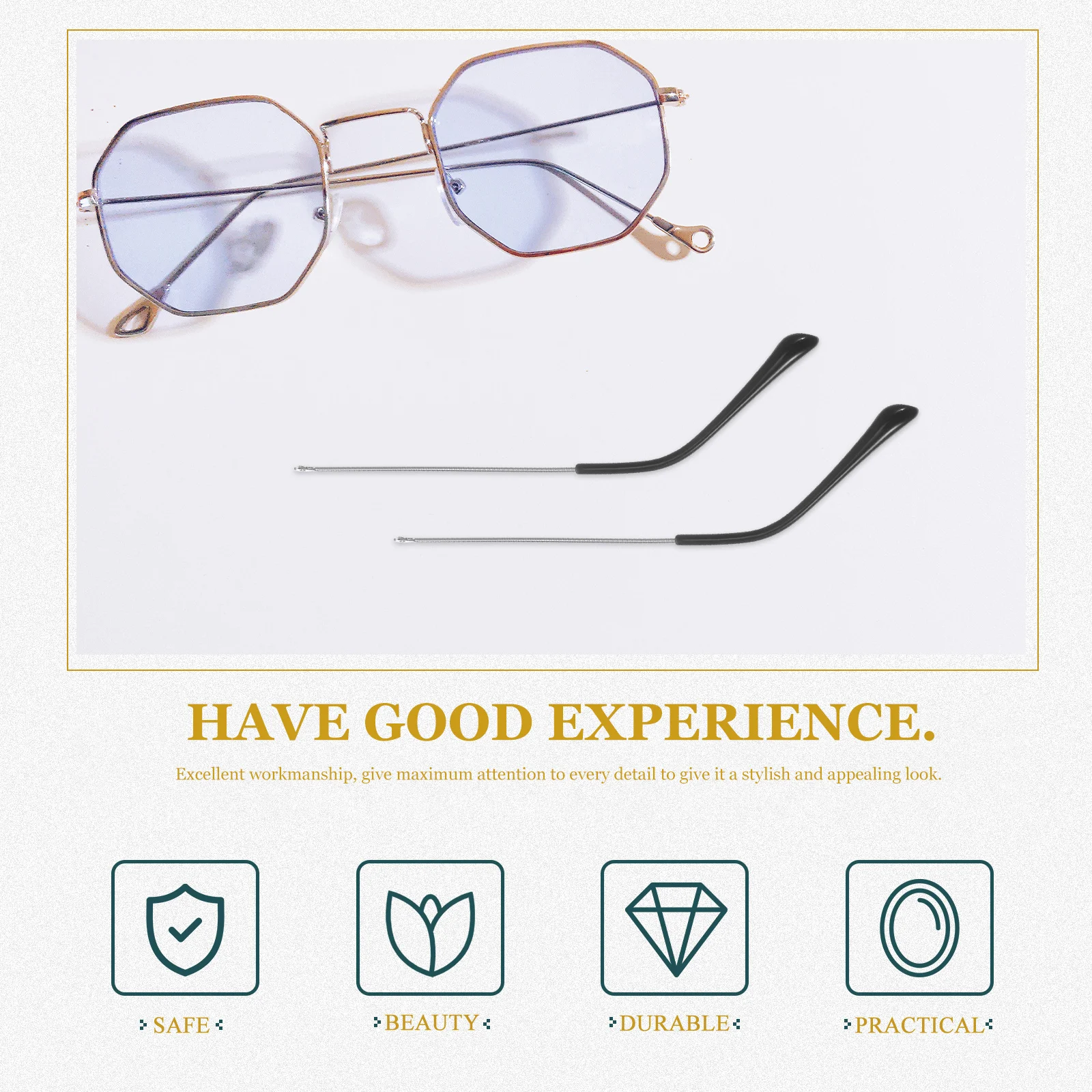 1Pair Replacement Glasses Arm Legs Universal Eyeglasses Temple Metal Alloy Lightweight Comfortable Glasses Parts Accessories
1Pair Replacement Glasses Arm Legs Universal Eyeglasses Temple Metal Alloy Lightweight Comfortable Glasses Parts Accessories