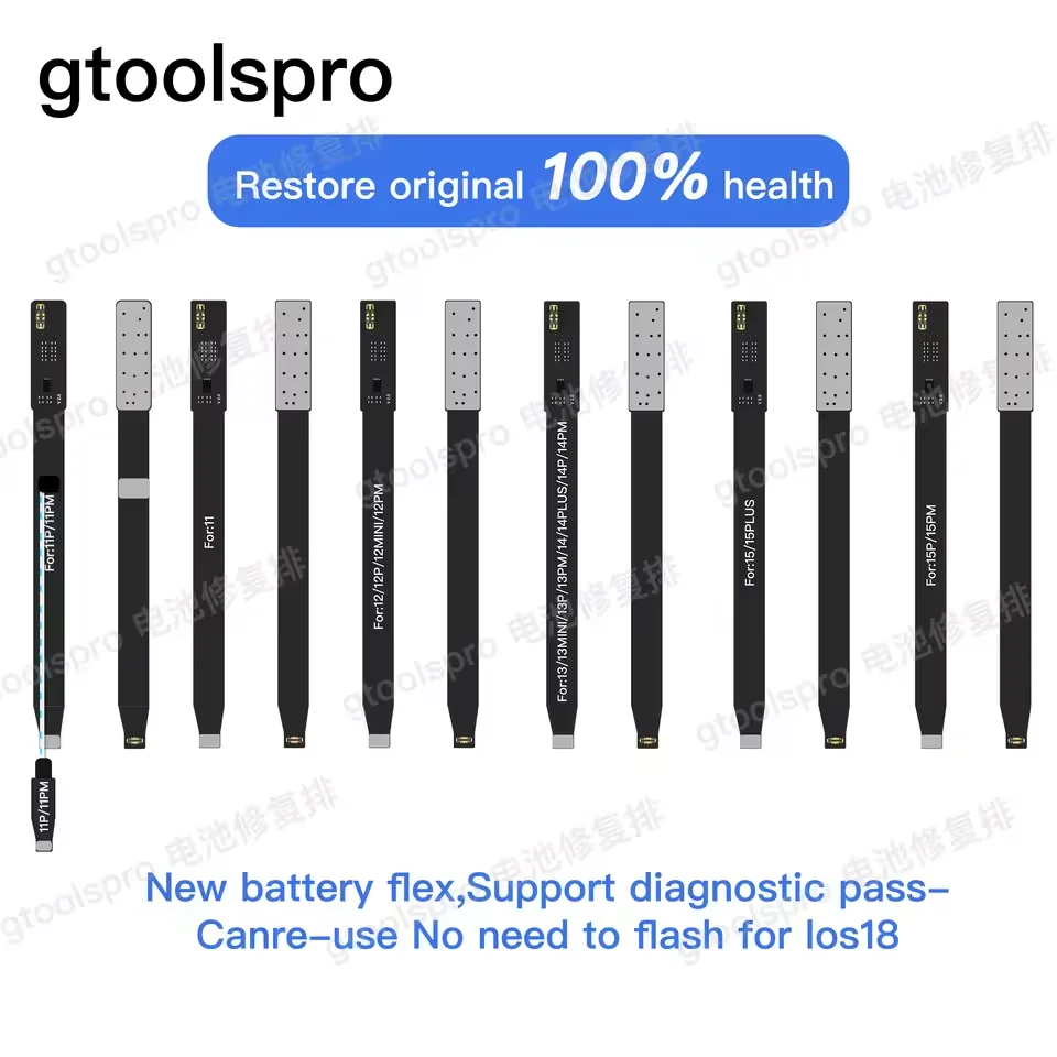 Gtoolspro New Battery Repair Cable for iPhone 12 13 14 Pro Max Plus Mini Self-service Diagnosis Repair Battery Data Efficiency
Gtoolspro New Battery Repair Cable for iPhone 12 13 14 Pro Max Plus Mini Self-service Diagnosis Repair Battery Data Efficiency