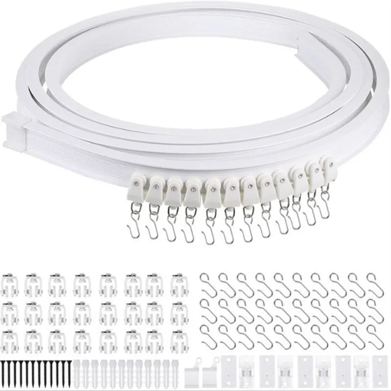 3M Set Flexible Ceiling Curtain Track Gliders Bendable Window Rail Top Side Clamping Curtain Accessories for Home Decor
3M Set Flexible Ceiling Curtain Track Gliders Bendable Window Rail Top Side Clamping Curtain Accessories for Home Decor