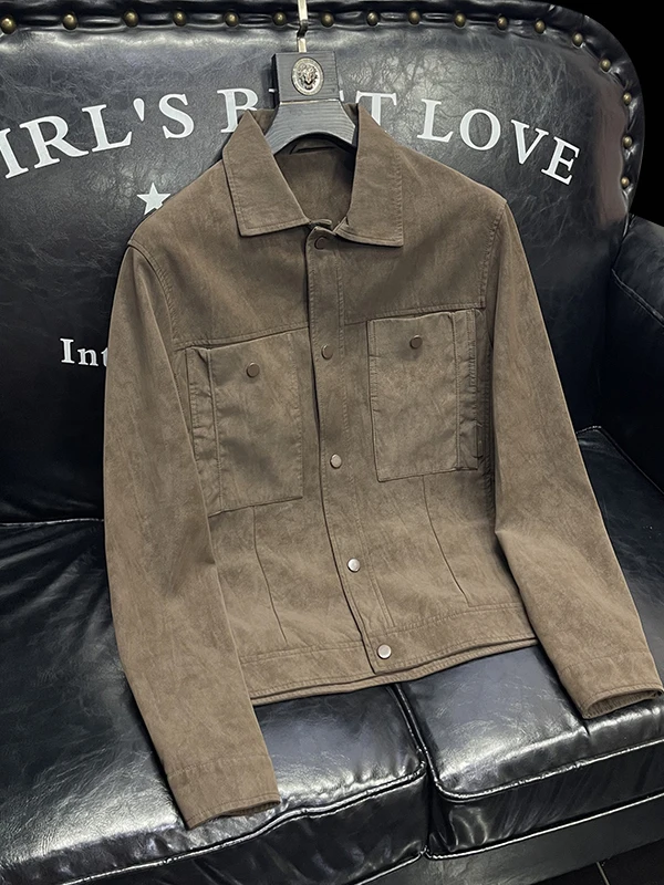 Модное мужское облегающее кожаное пальто с воротником-стойкой на молнии, универсальная осенняя коллекция, модная брендовая молодежная одежда для сна...
Модное мужское облегающее кожаное пальто с воротником-стойкой на молнии, универсальная осенняя коллекция, модная брендовая молодежная одежда для сна...