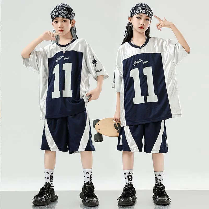 Street Dance Costume Children Oversize T-Shirt Top Shorts Boys Hip Hop Performance Show Clothing Kid Jazz Jersey Sportswear 1160
Street Dance Costume Children Oversize T-Shirt Top Shorts Boys Hip Hop Performance Show Clothing Kid Jazz Jersey Sportswear 1160